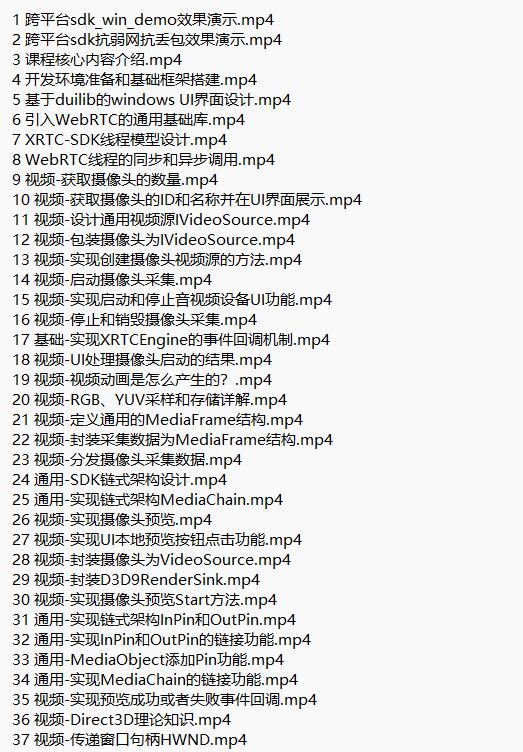 基于WebRTC的跨平臺實(shí)時(shí)音視頻XRTC-SDK-推流 視頻教程 下載 圖1